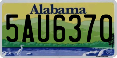 AL license plate 5AU6370
