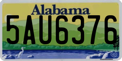 AL license plate 5AU6376