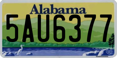 AL license plate 5AU6377