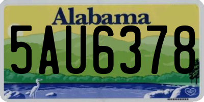AL license plate 5AU6378