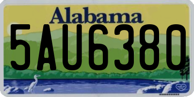 AL license plate 5AU6380