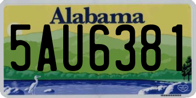 AL license plate 5AU6381