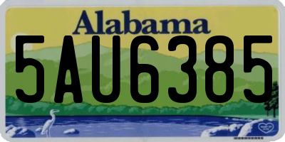 AL license plate 5AU6385