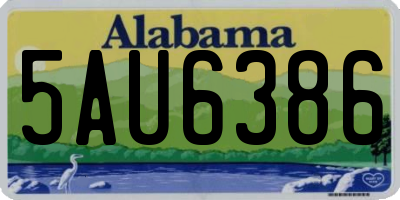 AL license plate 5AU6386