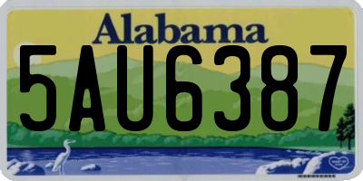 AL license plate 5AU6387