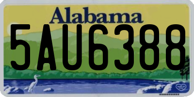 AL license plate 5AU6388