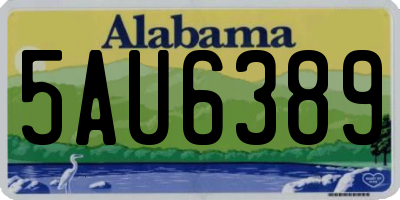 AL license plate 5AU6389