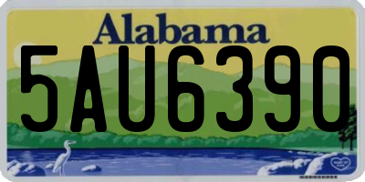 AL license plate 5AU6390