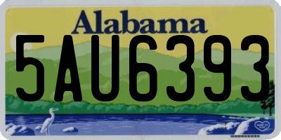 AL license plate 5AU6393
