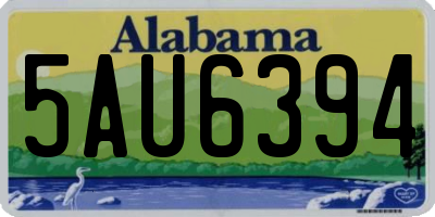 AL license plate 5AU6394