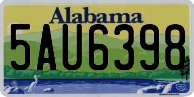 AL license plate 5AU6398
