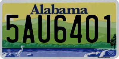 AL license plate 5AU6401