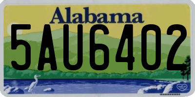 AL license plate 5AU6402