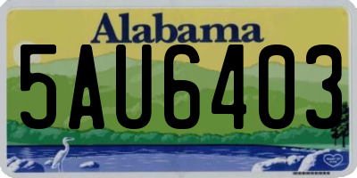 AL license plate 5AU6403