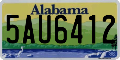 AL license plate 5AU6412