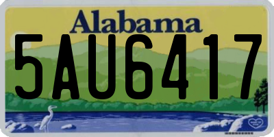 AL license plate 5AU6417