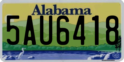 AL license plate 5AU6418