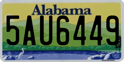 AL license plate 5AU6449