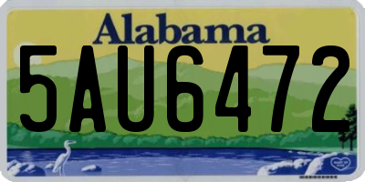 AL license plate 5AU6472