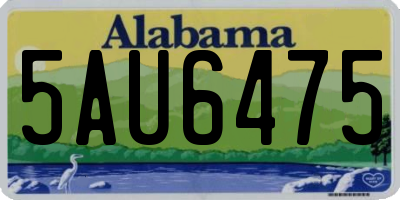 AL license plate 5AU6475