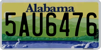 AL license plate 5AU6476