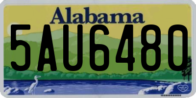 AL license plate 5AU6480