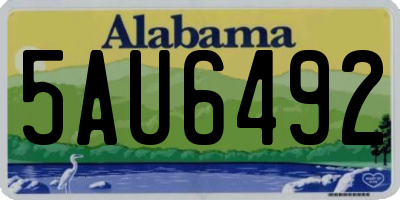 AL license plate 5AU6492