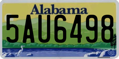 AL license plate 5AU6498