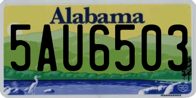 AL license plate 5AU6503