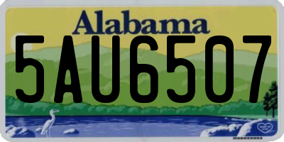 AL license plate 5AU6507