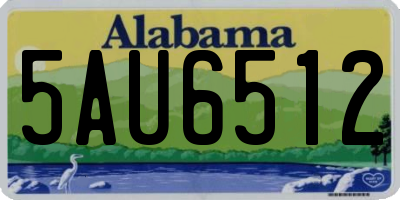 AL license plate 5AU6512