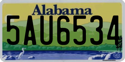 AL license plate 5AU6534