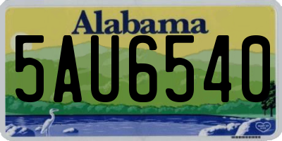 AL license plate 5AU6540