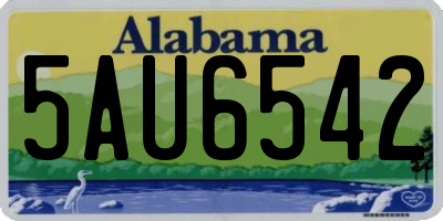 AL license plate 5AU6542