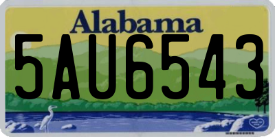 AL license plate 5AU6543