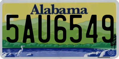 AL license plate 5AU6549