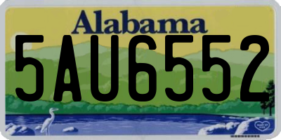 AL license plate 5AU6552