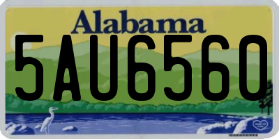 AL license plate 5AU6560