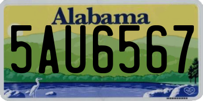 AL license plate 5AU6567