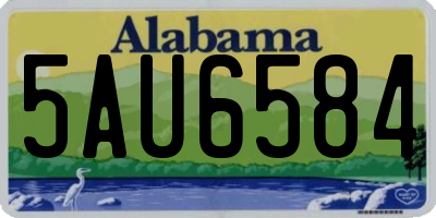 AL license plate 5AU6584