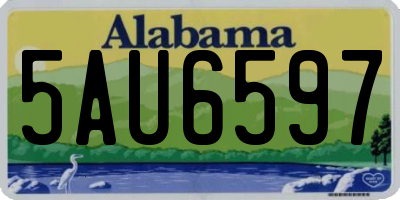 AL license plate 5AU6597