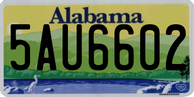 AL license plate 5AU6602