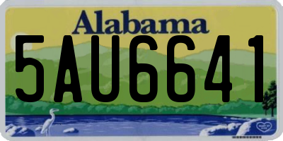 AL license plate 5AU6641