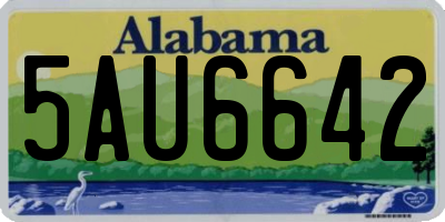 AL license plate 5AU6642