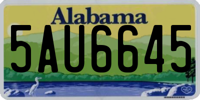 AL license plate 5AU6645