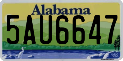 AL license plate 5AU6647
