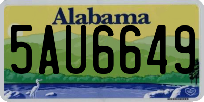 AL license plate 5AU6649