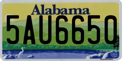 AL license plate 5AU6650