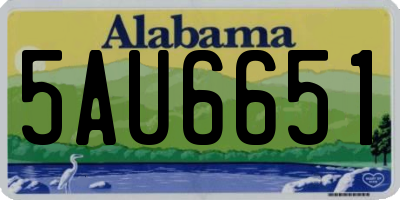 AL license plate 5AU6651