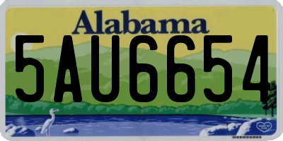 AL license plate 5AU6654